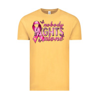 Vintage Mustard nobody fights alone cancer Vintage Tee - NancyCooperArtShop