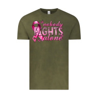 Vintage Olive nobody fights alone cancer Vintage Tee - NancyCooperArtShop