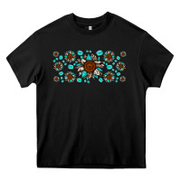 Black cowhide leopard sunflower gemstone Heavy Core Tee - JahusDesignShop