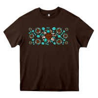 Chocolate Brown cowhide leopard sunflower gemstone Heavy Core Tee - JahusDesignShop