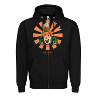 Black basil brush retro japanese Zipper Hoodie - tuanDangUi