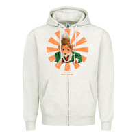 Oatmeal Heather basil brush retro japanese Zipper Hoodie - tuanDangUi