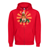 Red basil brush retro japanese Zipper Hoodie - tuanDangUi