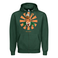 Sports Green basil brush retro japanese Zipper Hoodie - tuanDangUi