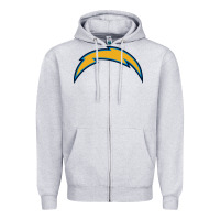 Heather Grey chargers Zipper Hoodie - tuanDangUi