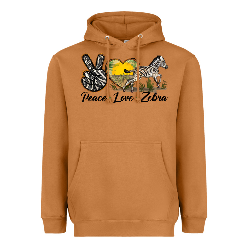 Peace Love Zebra Heavyweight Hoodie by LillyAllenDesigns | Teevron