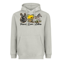 Moon Dust peace love zebra Heavyweight Hoodie - LillyAllenDesigns