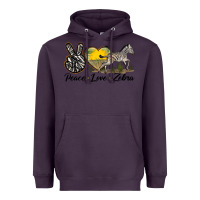 Plum peace love zebra Heavyweight Hoodie - LillyAllenDesigns