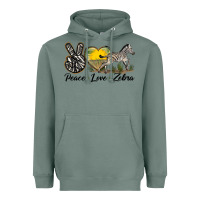 Sage peace love zebra Heavyweight Hoodie - LillyAllenDesigns