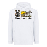 White peace love zebra Heavyweight Hoodie - LillyAllenDesigns