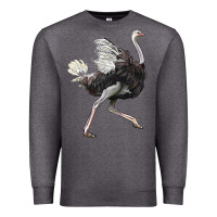 Charcoal Heather Ostrich Premium Sweatshirt - LillyAllenDesigns