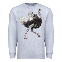 Heather Grey Ostrich Premium Sweatshirt - LillyAllenDesigns