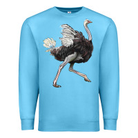 Ocean Blue Ostrich Premium Sweatshirt - LillyAllenDesigns