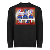 Black Western Happy Fourth Of July Heavyweight Sweatshirt - FaDigitalArtStudio