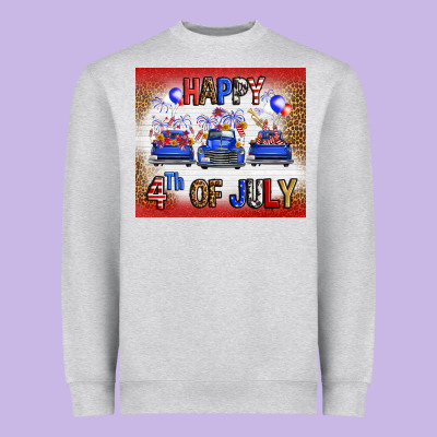 Western Happy Fourth Of July Heavyweight Sweatshirt Designed By Fadigitalartstudio