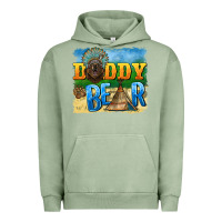 Pigment Oil Green daddy bear native Urban Hoodie - BarkalooDesign