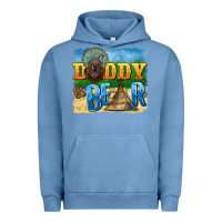Pigment Pebble Blue daddy bear native Urban Hoodie - BarkalooDesign