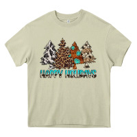 Mossy Happy Holidays Trees Heavy Core Tee - MaliasSmallBusiness