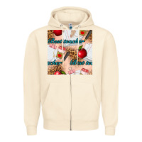 Sandshell Best Teacher Seamless Pattern Zipper Hoodie - BundleAndBundleShop