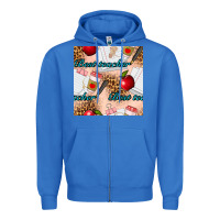 True Royal Best Teacher Seamless Pattern Zipper Hoodie - BundleAndBundleShop