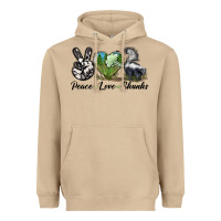 Mushroom Peace Love Skunks Heavyweight Hoodie - LillyAllenDesigns