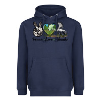 Navy Peace Love Skunks Heavyweight Hoodie - LillyAllenDesigns
