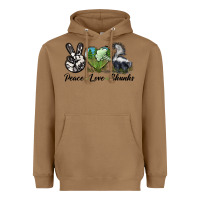 Toasted Coconut Peace Love Skunks Heavyweight Hoodie - LillyAllenDesigns
