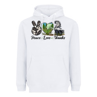 White Peace Love Skunks Heavyweight Hoodie - LillyAllenDesigns