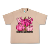 Burro In October We Wear Pink with Pumpkin Urban Heavy Tee - texasbilliewilder
