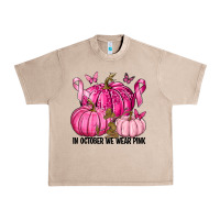 French Oak In October We Wear Pink with Pumpkin Urban Heavy Tee - texasbilliewilder