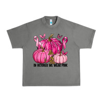 Tornado In October We Wear Pink with Pumpkin Urban Heavy Tee - texasbilliewilder