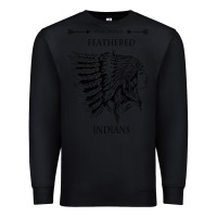 Black A Feathered indians tyler darling childers art gift for fans Premium Sweatshirt - tuanDangUi