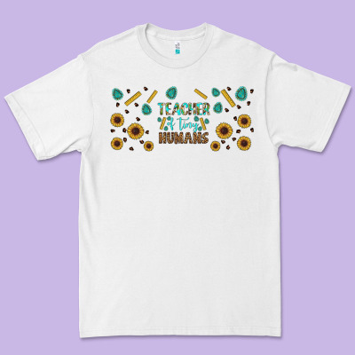 Teacher Of Tiny Humans Libbey Glass Premium Tee Designed By Bundleandbundleshop