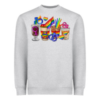 Heather Grey lgbt coffee cups Heavyweight Sweatshirt - FaDigitalArtStudio