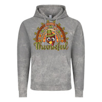 Cloud Rock Turkey rainbow thankful thanksgiving Vintage Hoodie - NancyCooperArtShop