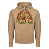 Vintage Coffee Turkey rainbow thankful thanksgiving Vintage Hoodie - NancyCooperArtShop