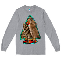 Heather Grey howling wolves arrowhead Long Sleeve Tee - Jasminsmagicworld