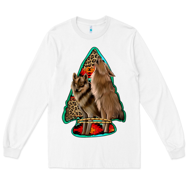 Howling Wolves Arrowhead Long Sleeve Tee by Jasminsmagicworld | Teevron