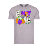 Vintage Zinc Hey Boo with Ghost Cats Vintage Tee - texasbilliewilder