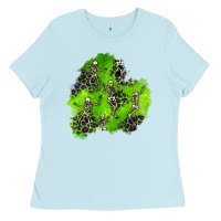 Baby Blue halloween patch 3 Ladies Tee - BundleAndBundleShop