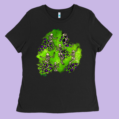 Halloween Patch 3 Ladies Tee Designed By Bundleandbundleshop