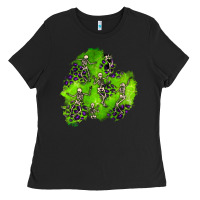 Black halloween patch 3 Ladies Tee - BundleAndBundleShop