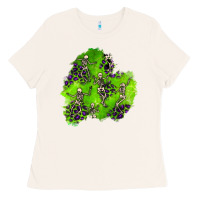 Bone halloween patch 3 Ladies Tee - BundleAndBundleShop