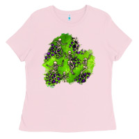 Bubblegum Pink halloween patch 3 Ladies Tee - BundleAndBundleShop