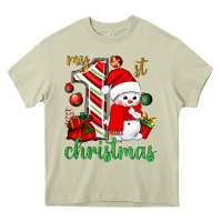Mossy My 1st. Christmas with cute snowman Heavy Core Tee - NancyCooperArtShop