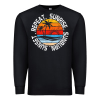 Sunrise Sunburn Sunset Repeat Retro Vintage Gift Vacation T Shirt Premium Sweatshirt | Teevron