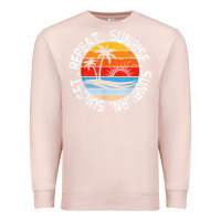 Pale Pink sunrise sunburn sunset repeat retro vintage gift vacation t shirt Premium Sweatshirt - tuanDangUi