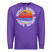 Purple sunrise sunburn sunset repeat retro vintage gift vacation t shirt Premium Sweatshirt - tuanDangUi