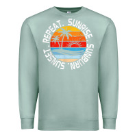 Seafoam sunrise sunburn sunset repeat retro vintage gift vacation t shirt Premium Sweatshirt - tuanDangUi