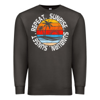 Smoke sunrise sunburn sunset repeat retro vintage gift vacation t shirt Premium Sweatshirt - tuanDangUi